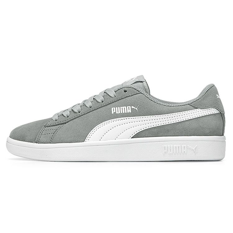 Puma Кроссовки для скейтбординга Smash V2 Sd Jr, удобные, низкие, детские, детские кроссовки, серый, белый, 365176-21 36