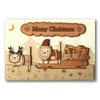 KINOWA "Christmas Cat" Woodcut Original Handmade Kit Cat Made in Japan