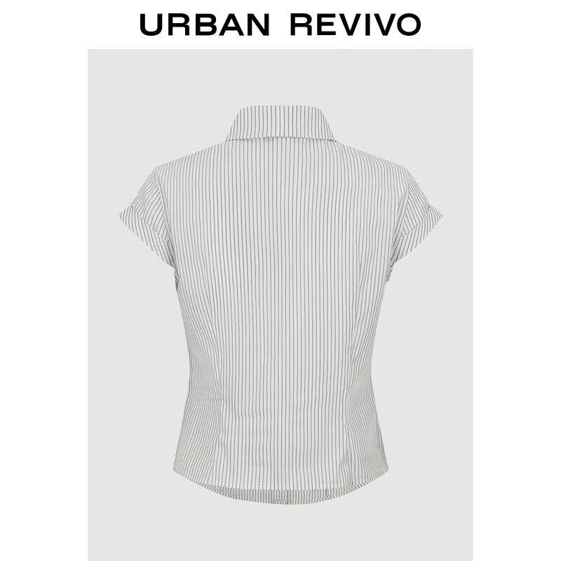 Women s Retro Embroidered Striped Shirt XS