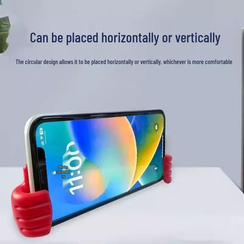 Cute Thumb Phone Holder for Android & Apple - Creative Lazy Stand & Storage Stool