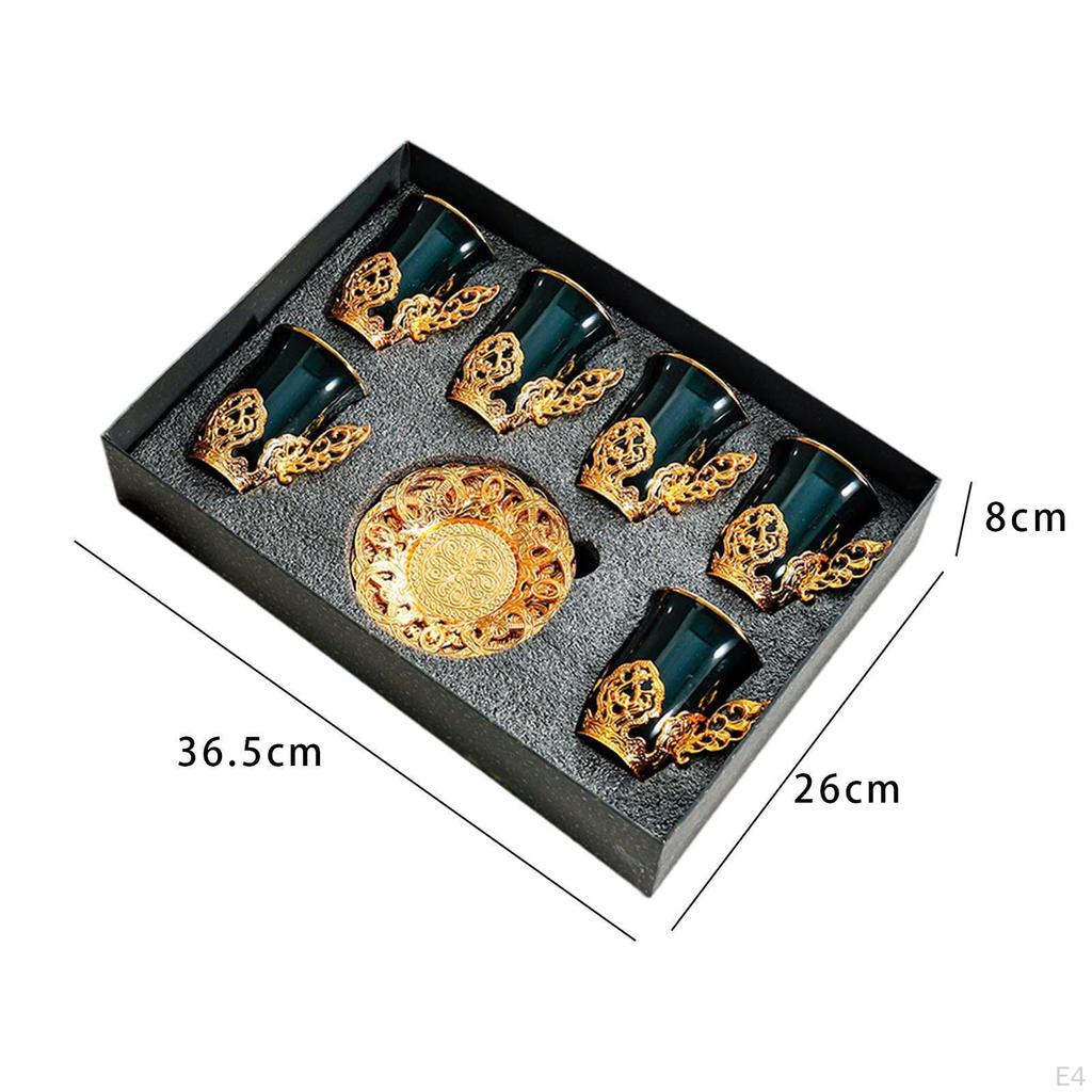 6 Pieces Coffee Cup with Saucer Cappuccino Cup,Coffeeware Juice Cup,Porcelain Porcelain Milk Mug