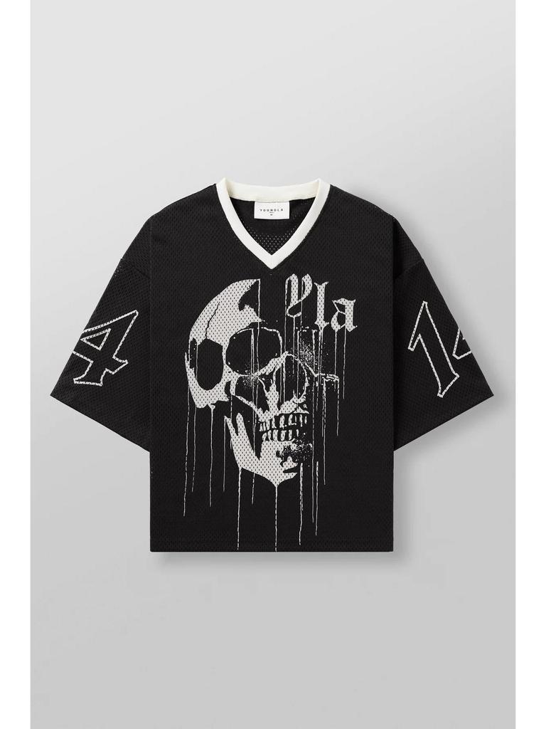 YOUNGLA Men's American Oversized Quick-Dry Mesh T-Shirt for Summer Sports & Fitness