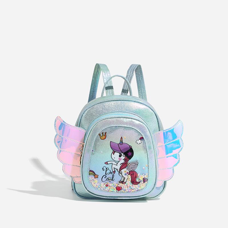 

Детский рюкзак для детского сада для девочек, средний класс, большой класс, дошкольный, легкий, для снижения нагрузки, детский, милый, с пони, поли, мультяшный рюкзак, новый синий