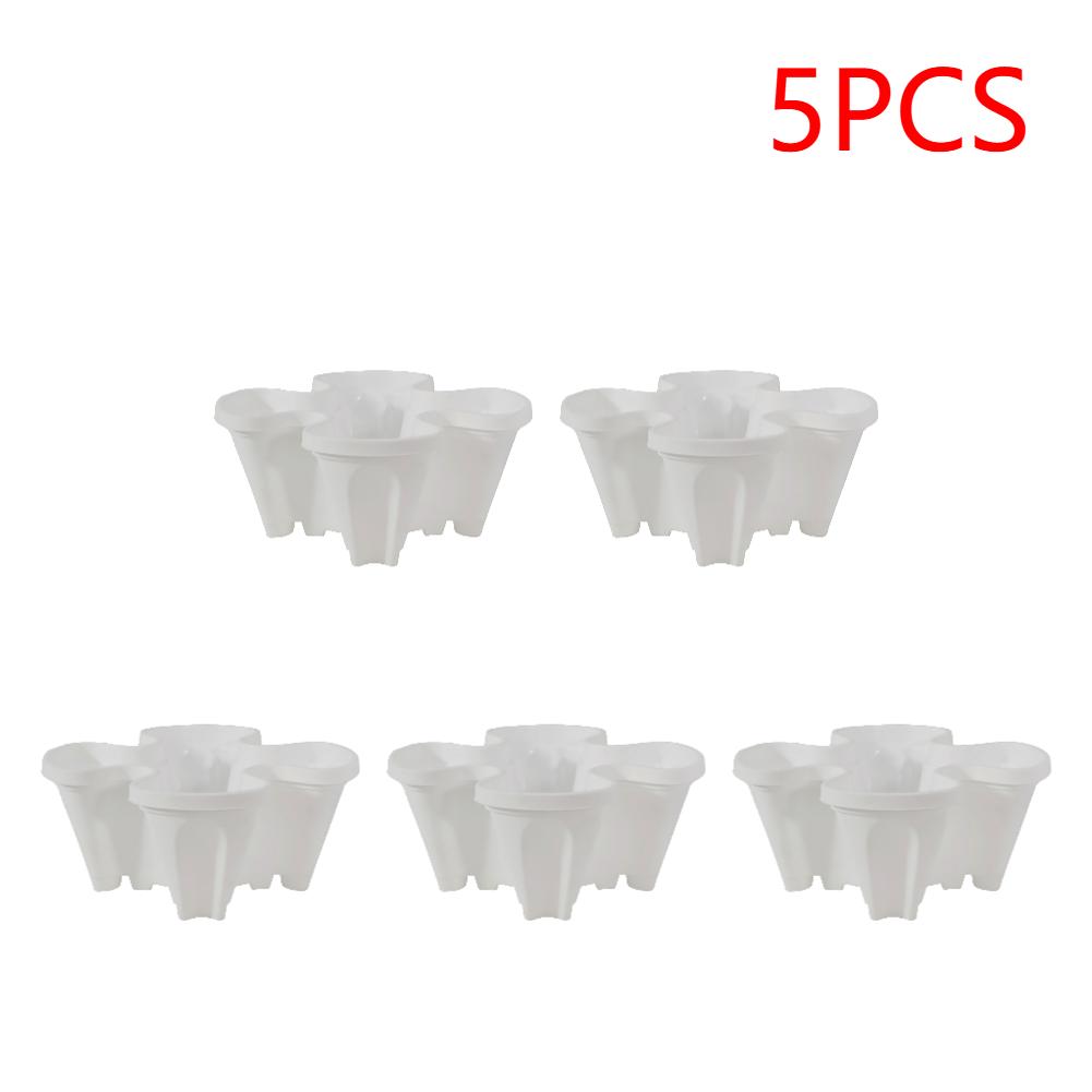 Multi-Layer Stackable Planting Pot Plastic Four-Petal Planter For Balcony Strawberry Vegetable Garden Vertical Growth System