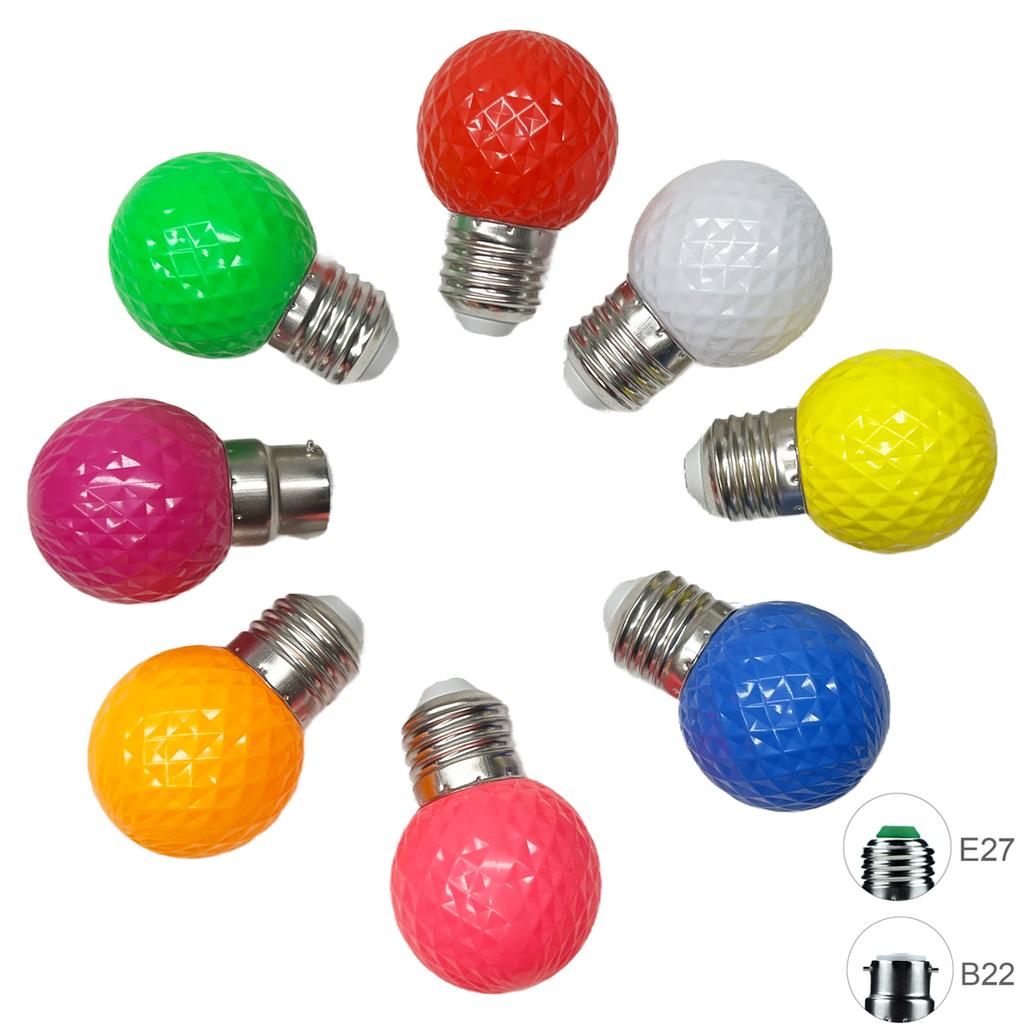 Yoryzeng 2W B22 E27 Pineapple Shape Light Bulb 9 Colors Globe Decoration Lamp Red Blue Green Purple White Orange 110V 220V