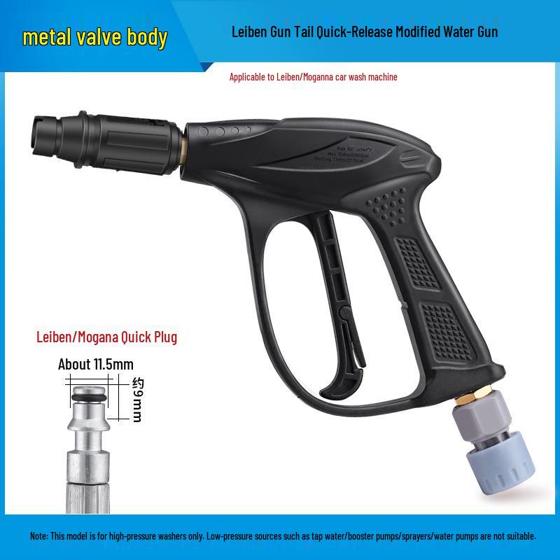 High-Pressure Car Wash Water Gun Head with Spray Nozzle, Brush, and 58-Type Compatibility for Household Cleaning