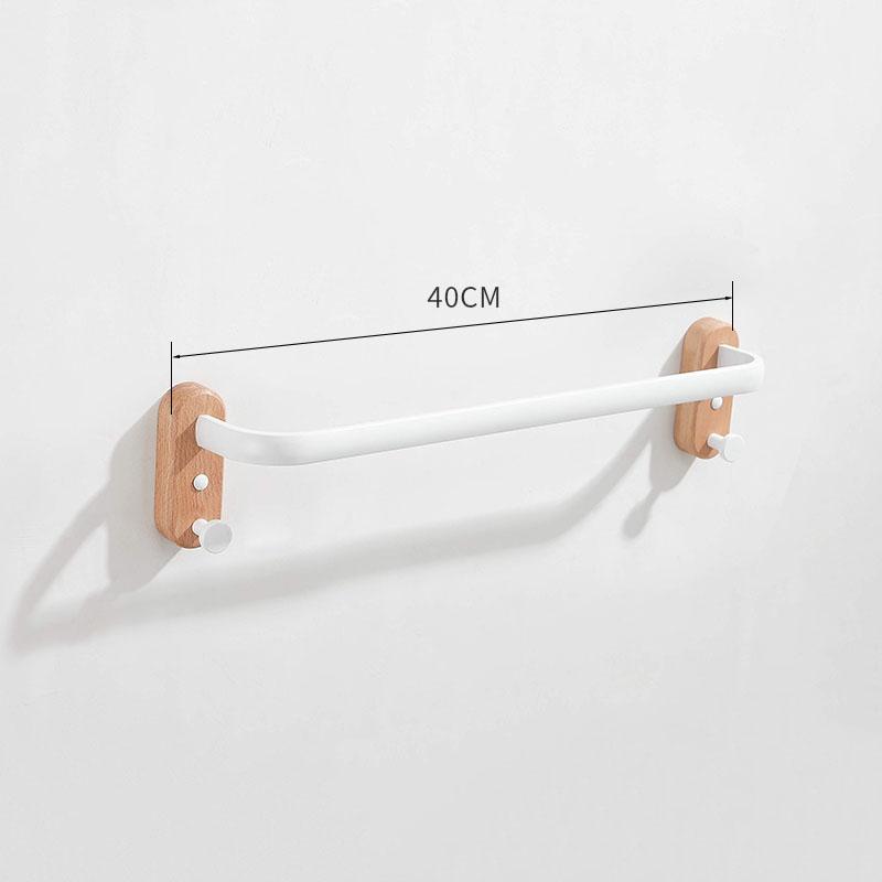 

Деревянный держатель для полотенец для ванной комнаты, настенная вешалка для полотенец для туалета, белый держатель для полотенец, белый крючок, 40-50 см, рейлинг для полотенец, аксессуары для ванной комнаты
