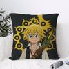 Anime  DDeadly SSins Cushion Cover Eco Linen Pillow Case DoubleSided Print Breathable Durable Zipper Home Decor Gift