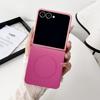 Soft Lliquid Two-tone Gradient Built-in Magnetic Coil Phone Case For Samsung Galaxy Z Flip 7 flip7 Camera Protect Cover