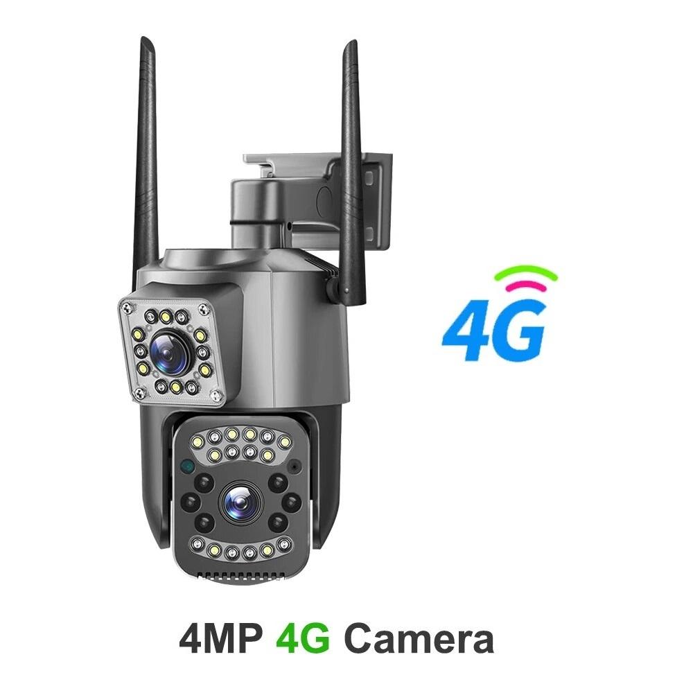 Wireless WIFI/4G Remote Waterproof Camera, Outdoor Home Intelligent High-definition Monitoring Camera, Dual Screen Monitor