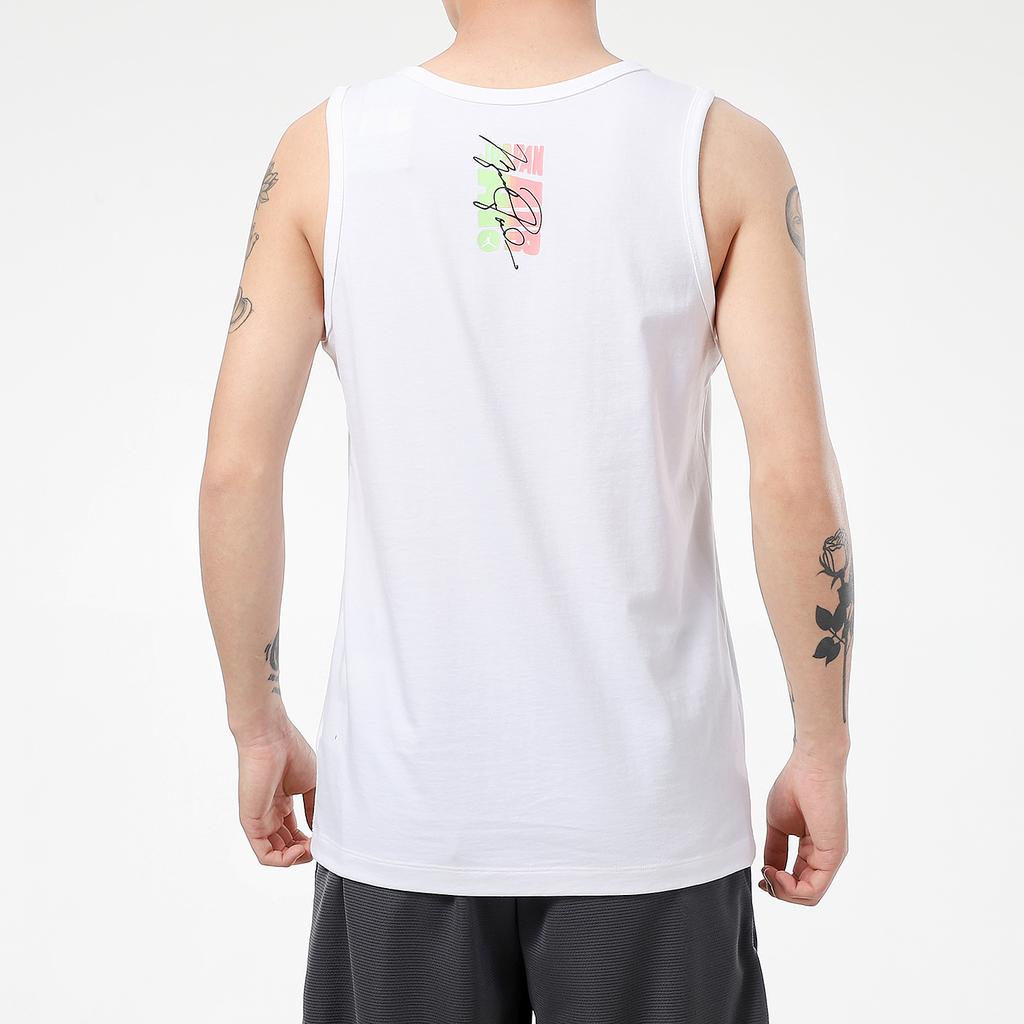 Air Jordan Lightweight Breathable Casual Sports Vest Men Tops White CZ8296-100