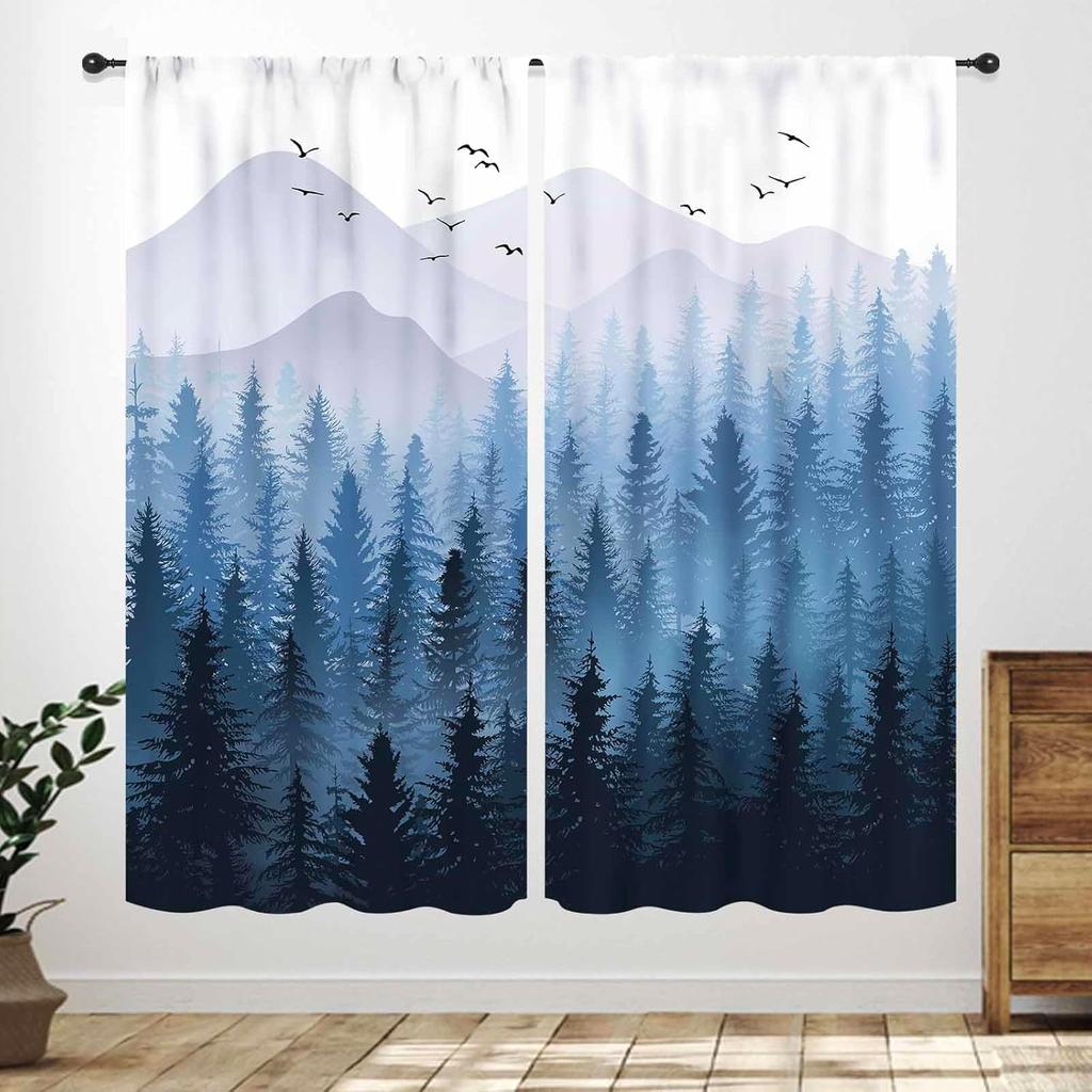 Butterfly Curtains Girls Room Rainbow Pink Purple Galaxy Star Princess Kids Drapes Treatments Living Rooms Curtain Polyester Perfect For