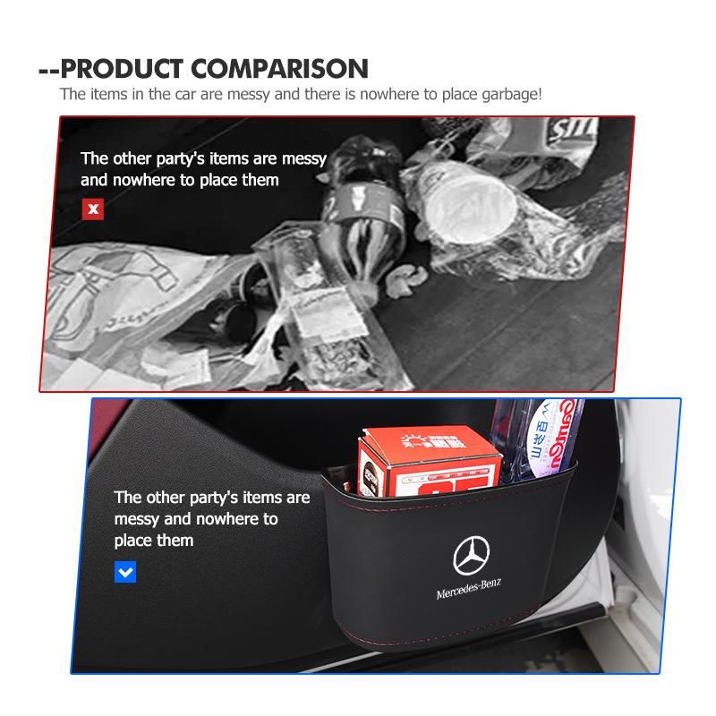 GLC GLB Car Door Storage Bag Drink Waste Card Key Sunglasses Holder For Mercedes Benz C180 C300 W124 W176 W177 C200 C260 GLC CL