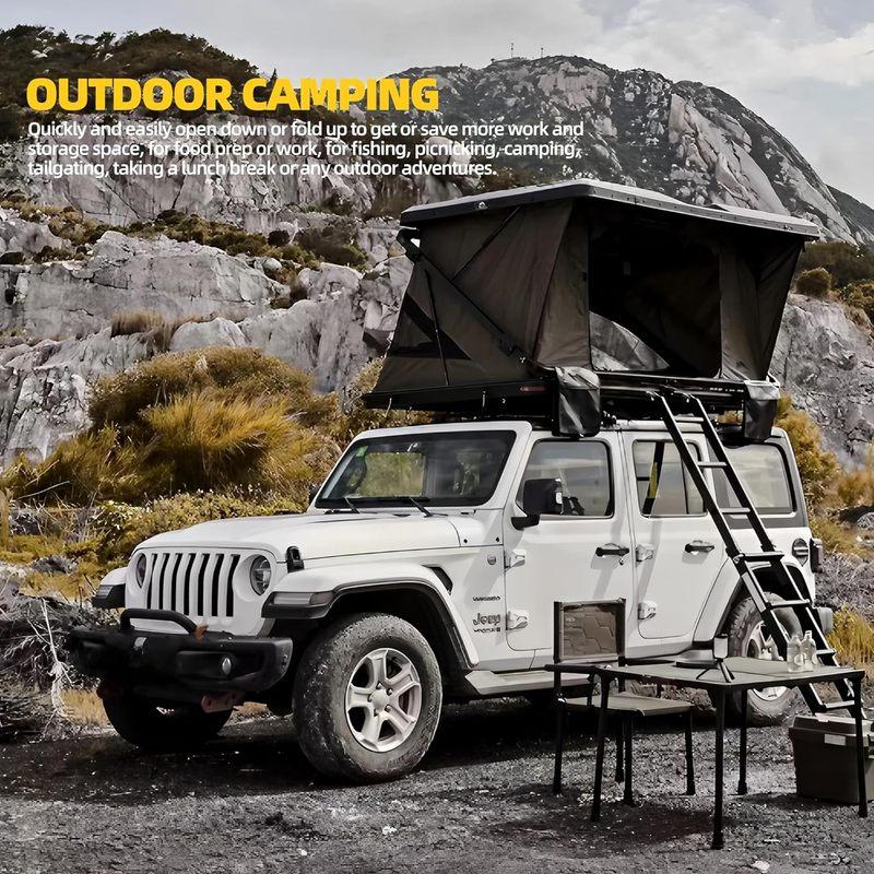 Foldable Tailgate Table for 2007-2024 Jeep Wrangler Jk and Jl, Rear Trunk Folding Storage Rack, Luggage Rack with Molle Panel, Wrangler Camping