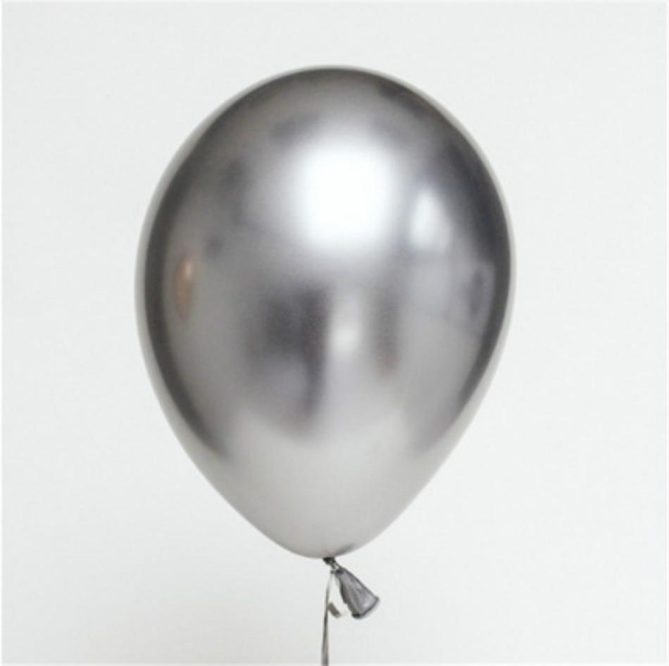 5PCS 12inch Glossy Metal Pearl Latex Balloons Thick Chrome Metallic Inflatable Air Balloon