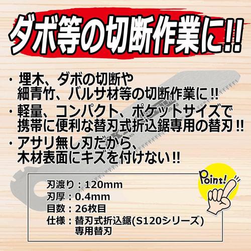 SK11 (SK11) 120mm Refillable Folding Saw Blade for Dowel Cutting and Carving, SB120-DB