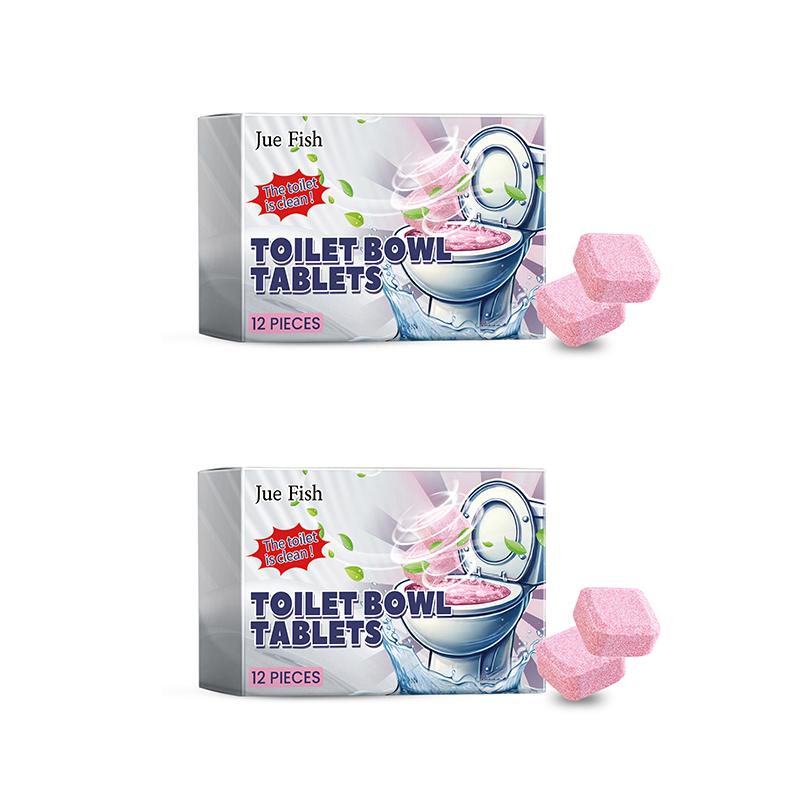 12/24PCS Toilet Cleaning Effervescent Tablets Strong Decontamination Refresh Air Fast Yellow Dirt Odor Removal Soluble Tablets