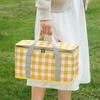 Insulated Picnic Bag with Zippered Top Reusable Beach Coolers Bag Large Capacity Insulated Camping Coolers Storage Bag
