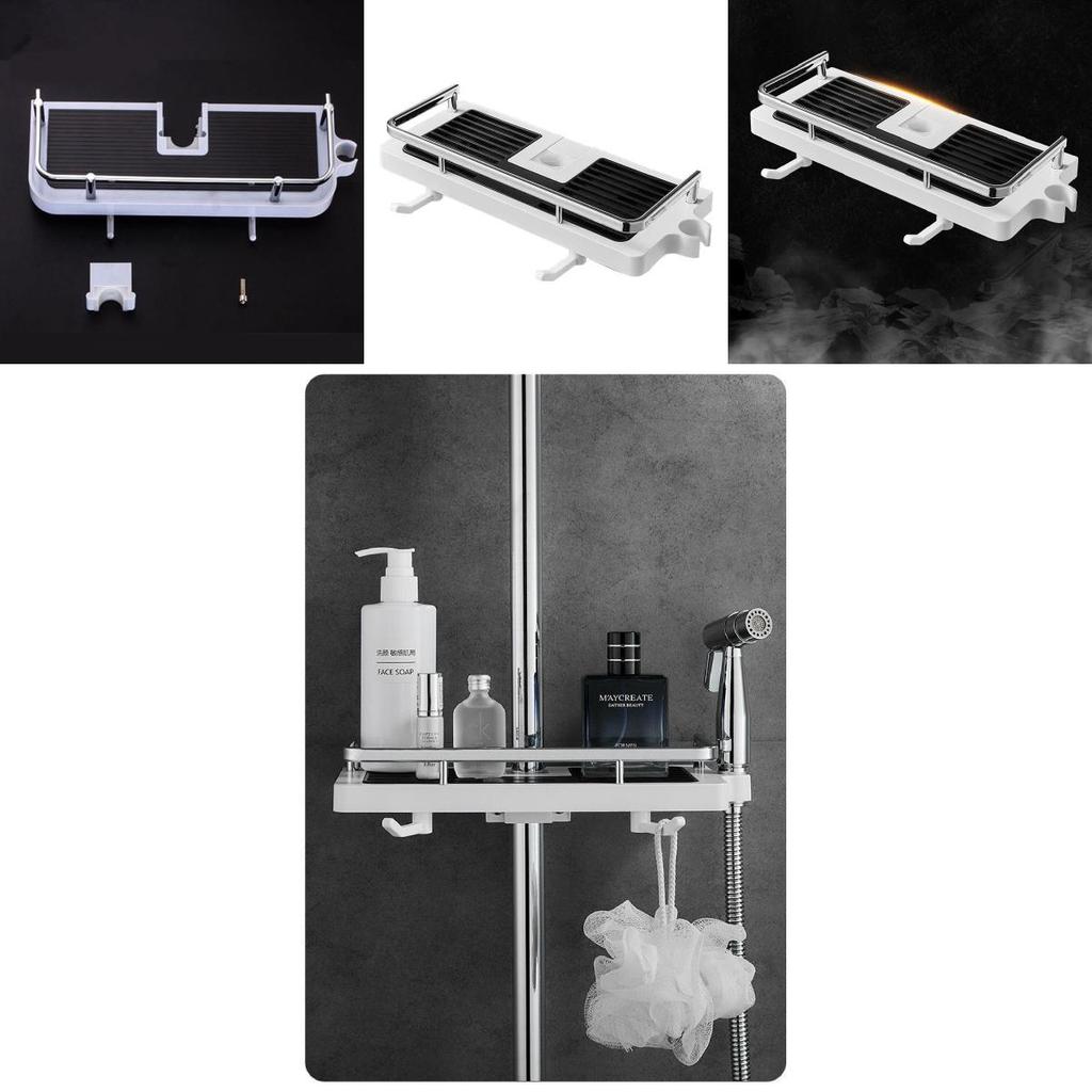Included Bathroom Shower Shelf With For Easy Storage In Home Bathrooms
