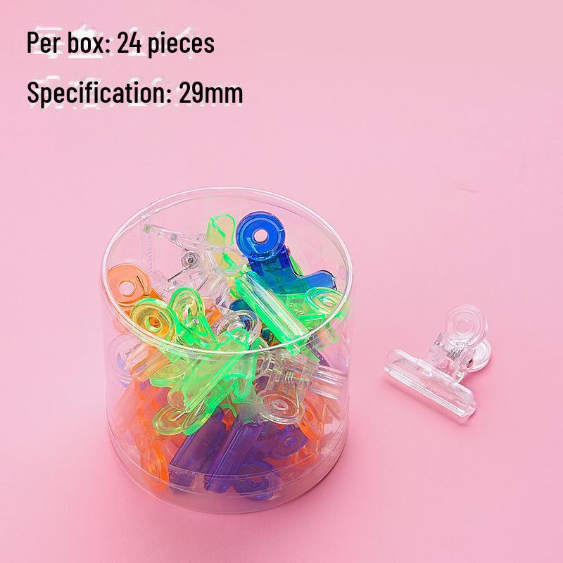

Цветные Прозрачные Маленькие Круглые Зажимы для Билетов - Милые Зажимы с Длинным Хвостиком для Файлов и Книг, Дизайн в виде Большого Бочонка