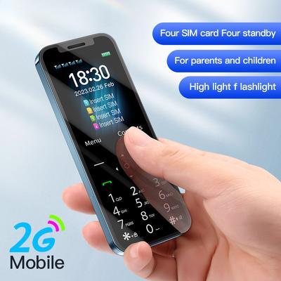Čtyři karty a čtyři pohotovostní mini malé mobilní telefony Kapsa na karty Personalizovaný náhradní velkoobchodní Bluetooth mobilní telefon