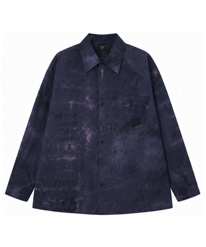 Kinetikeullo Water-Dyed Shirt (Purple Navy)