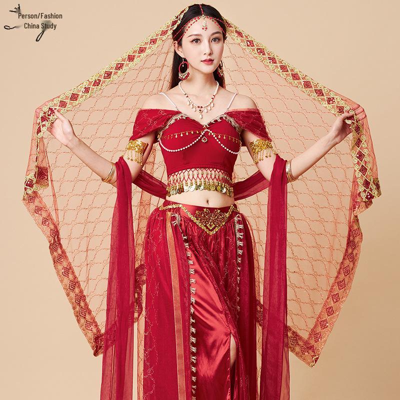 Belly Dance Bollywood Scarf Veil – Women's Hot Stamping Dance Accessory