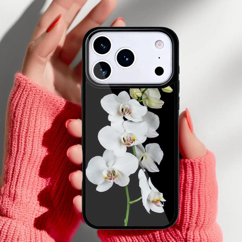 Orchid Flowers Colorful soft Phone Case for iPhone 17 Air 16e 15 14 13 Pro Max Back Cover for 12 11 Pro Coque