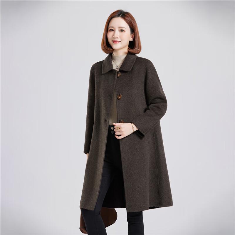 Fengxun 100% Wool Double-Faced Mid-Length Coat