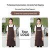 Waterproof Oil-proof Apron for Milk Tea & Flower Shops, Custom Logo, Unisex Catering Workwear.