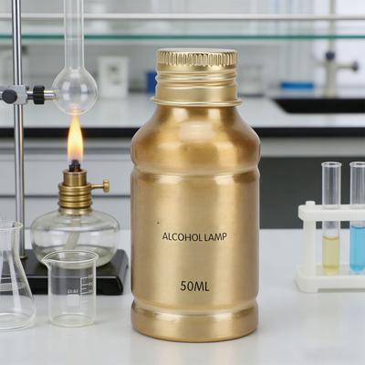 50ml Portable Alcohol Lamp Aluminum Alloy Case Alcohol Light for Outdoor Hiking Picnic Laboratory