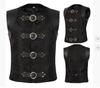2025 Gothic Medieval Men's Vest and Waistcoat Set for Spring/Autumn - European & American Style Stage Costume