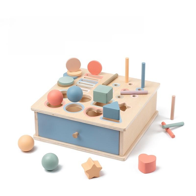 Montessori Wooden Color Shape Sorting Box For Early Childhood Development