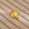 1Pcs Stainless Steel Ring Set with Zirconia, Metal Style Finger Ring, Index Finger Ring
