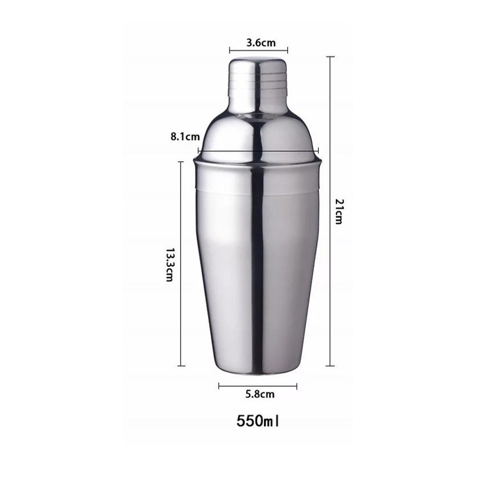 350/550/750ml Barware Food Grade Stainless Steel Cocktail Shaker Cocktail Mixer Wine Martini Shaker Leakproof Whiskey Shaker