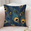 Peacock Texture Pillow Case Pillowcase Doublesided Printed Sofa Cushion Bedroom Headboard Pillow
