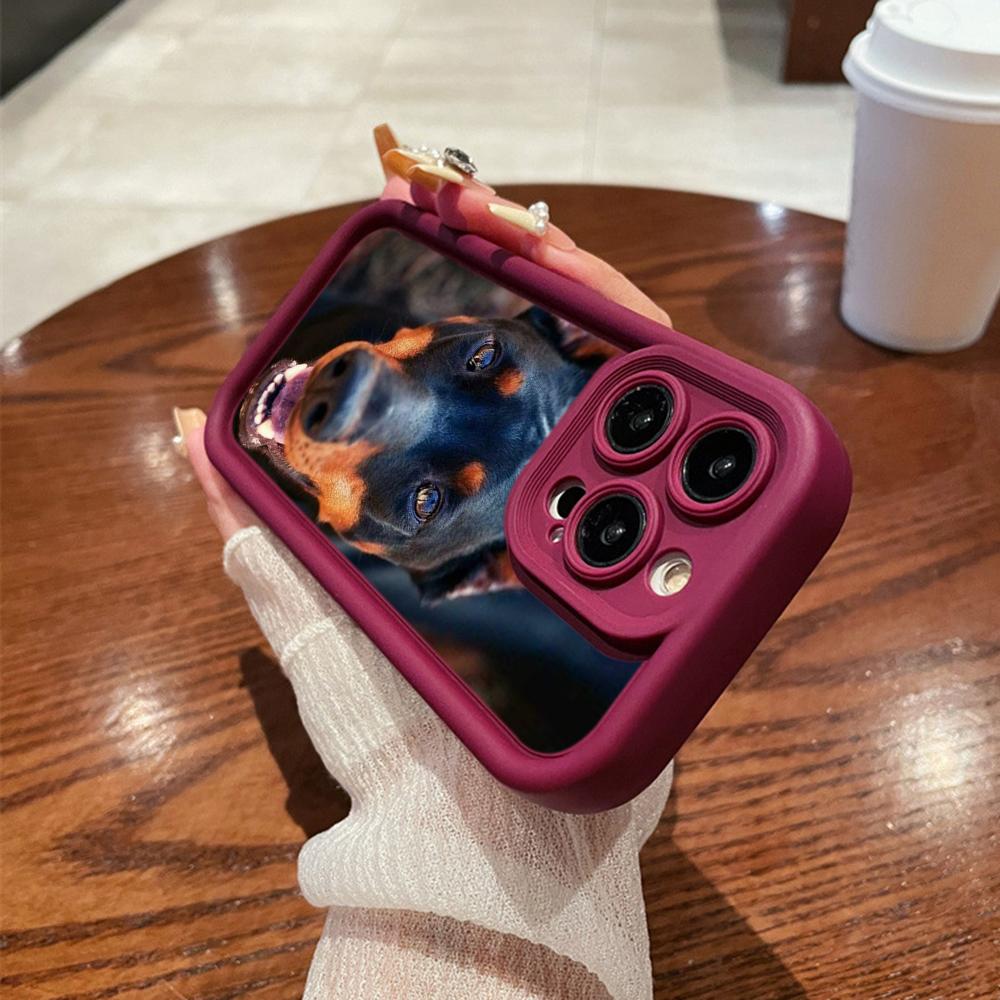 

LZ14 Собака Доберман Животное Искусство Силиконовый чехол для телефона Samsung A15 A35 S24 S23 Ultra S22 S21 Plus S20 FE A05 A54 A55 A53 A14 M15 Противоударный задний чехол Samsung M23 5G