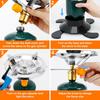 Portable Propane Camping Stove, Single Burner with Adjustable Flame & Foldable Base – Compact Backpacking Cooker for Hiking and