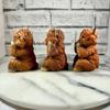 New resin statue ornament, cute and creative decoration, don't listen, don't look, don't say Highland cow desktop decoration