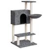 171599 vidaXL Arbre à chat avec griffoirs en sisal Gris foncé 108,5 cm