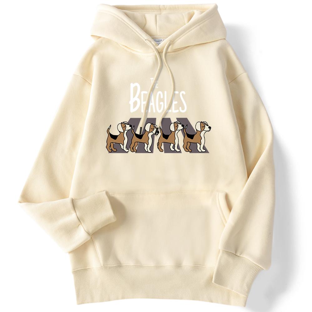 

Осенняя женская толстовка с капюшоном The Beagles Simplicity Printing Pullover Свободная теплая толстовка с капюшоном Удобные эластичные топы Kawaii Женская уличная одежда 3XL