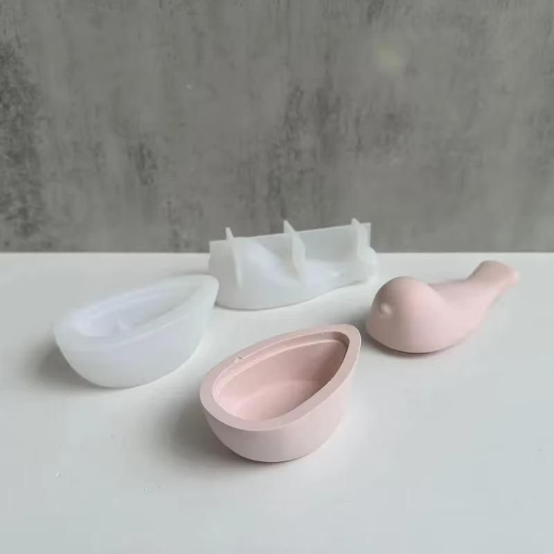 DIY Bird Resin Mold Bird Accessory Storage Box Mold Household Gypsum Ornament Storage Tray Molds Kitchen Baking Chocolate Mould