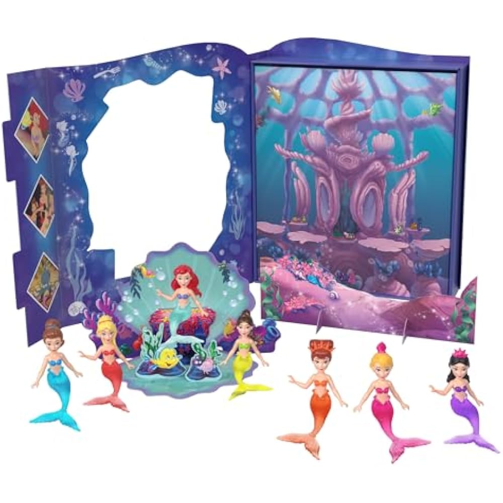 [Amazon.co.jp Exclusive] Mattel Disney Princess (Disney Princess) Ariel 7-fold Storybook Set 7 Mi...