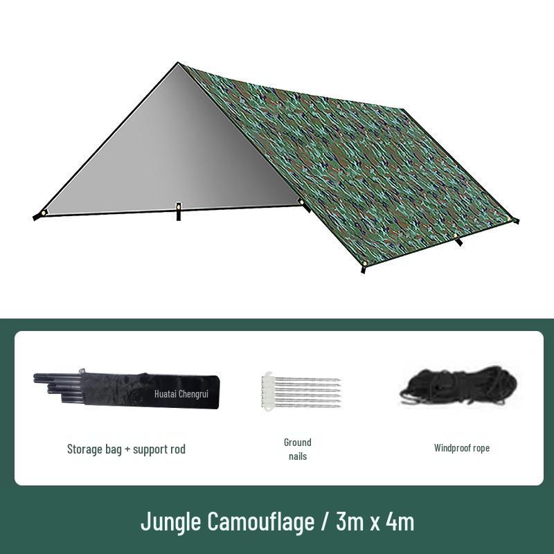Portable Outdoor Sunshade Rainproof Tent Tarp for Camping and Beach