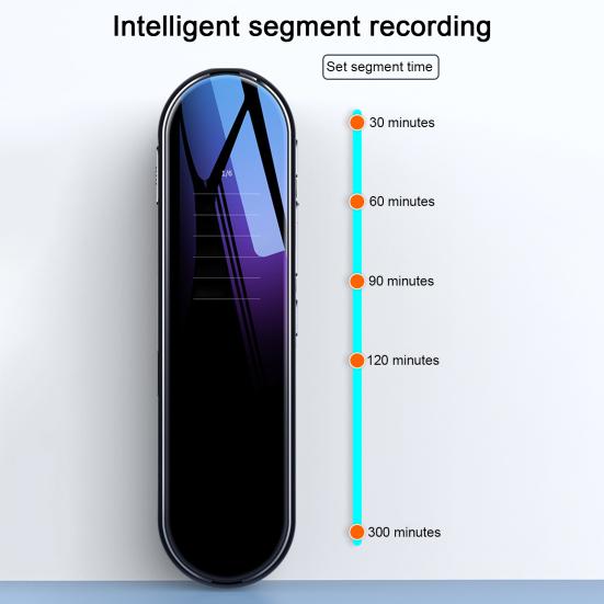 Voice Recorder with Stereo Sound Dynamic 64GB Noise Reduction Auto-Timing Meeting Records