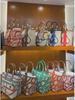 2025 Handmade Genuine Leather & Canvas Tote - Colorful Women's Garden Shopping Bag