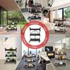 Universal Folding Rolling Utility Cart Movable Storage Shelf Organizer for Kitchen and Bathroom Slim Gap Serving Cart