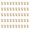 50 Set Brass Rivets Kit DIY 8mm Slot Screw Decorative Curved Rivet for Leather Bag Cloth Pants Bag Paper
