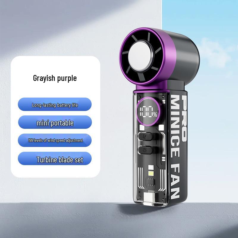 Portable High-Speed Cooling Fan with Ice Pack - Handheld Outdoor Travel Fan