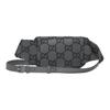 Gucci Allover Logo Zip Closure Waist Bag Large Men Waist Bag Gray Black 767934-FACPM-1246